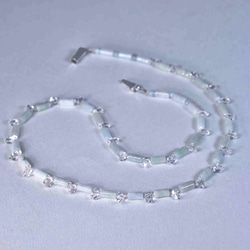 ハーキマーダイヤモンド x 翡翠 のネックレス 5枚目の画像