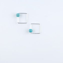 Pin Series Earrings: Turquoise 2枚目の画像