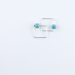 Pin Series Earrings: Turquoise 3枚目の画像