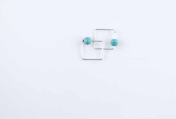 Pin Series Earrings: Turquoise 3枚目の画像