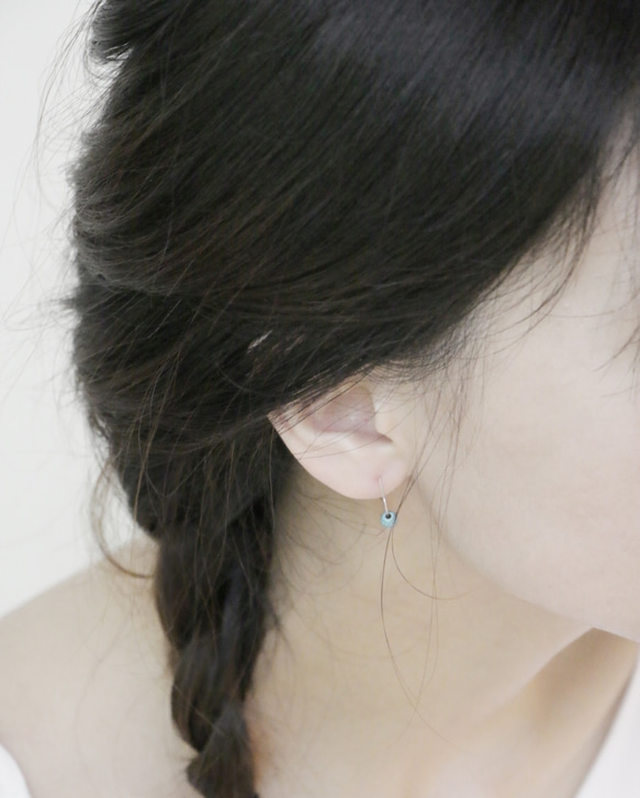 Pin Series Earrings: Turquoise 4枚目の画像