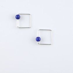 Pin Series Earrings: Lapis Lazuli 2枚目の画像