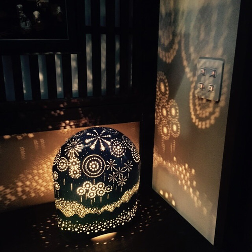 陶器の灯り 奈良若草山山焼き スタンドライト・テーブルランプ 釉 通販