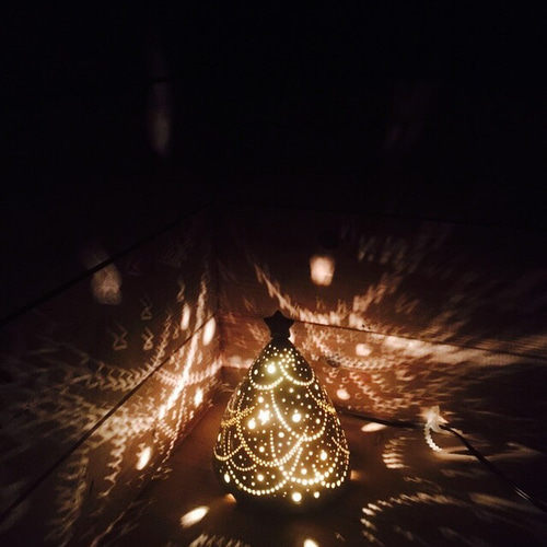 陶器の灯り クリスマスツリー ミニ スタンドライト・テーブルランプ 釉