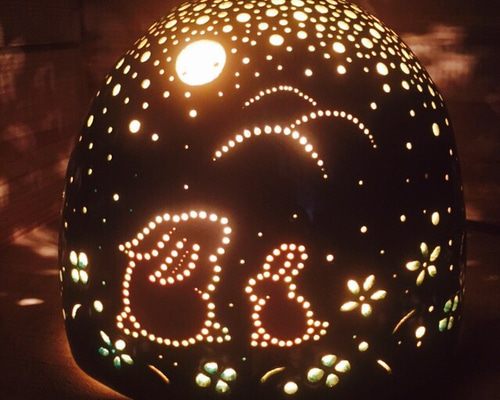 陶器の灯り 月うさぎ スタンドライト・テーブルランプ 釉 通販 2942253