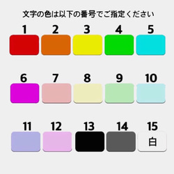 背番号ステッカー　文字入れ無料 3枚目の画像