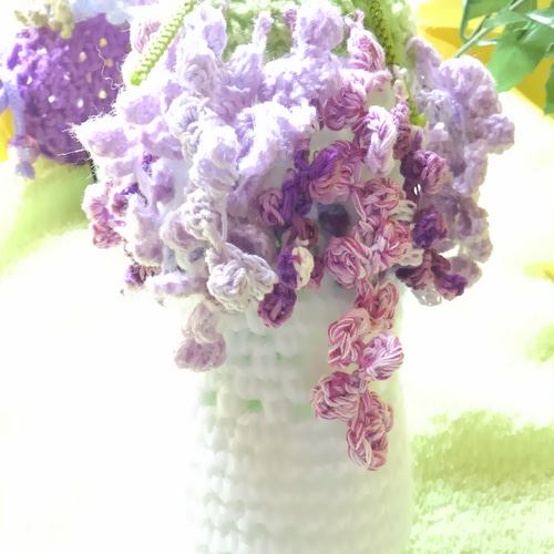 ペットボトルカバー*＊藤の花*かぎ針編み その他ケース ☆回天 通販