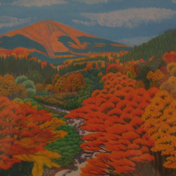 山　”和風” ”日本の原風景” です。  【額付き】 2枚目の画像