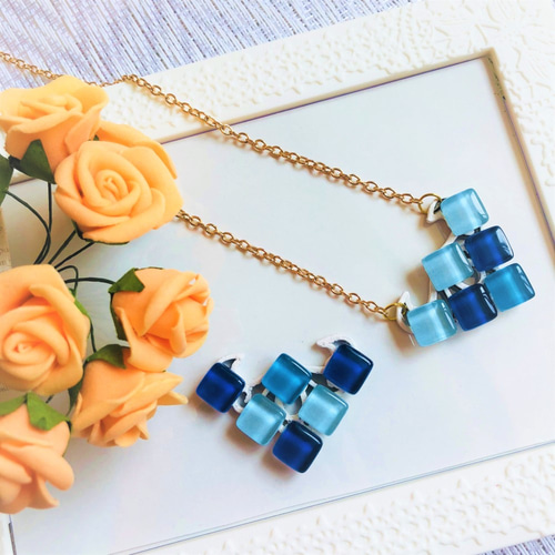 no.164 ハンドメイド✩.*˚青のクラシカルアクセサリー✩.*˚ no.164 ハンドメイド✩.*˚青のクラシカルアクセサリー✩.*˚