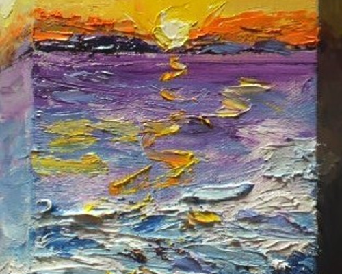 夕日』油絵 絵画 アトリエ風の通☆Etsuki Misu 通販 10186441 夕日』油絵 絵画 アトリエ風の通☆Etsuki Misu 通販 10186441