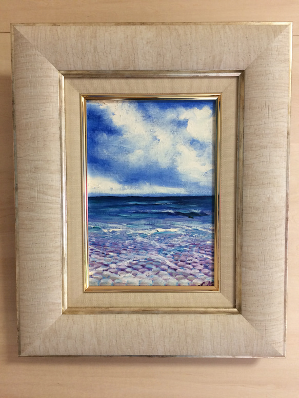 『青い海、青い空』油絵 2枚目の画像