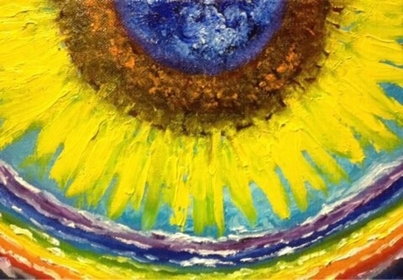 『真夏の太陽』油絵 1枚目の画像