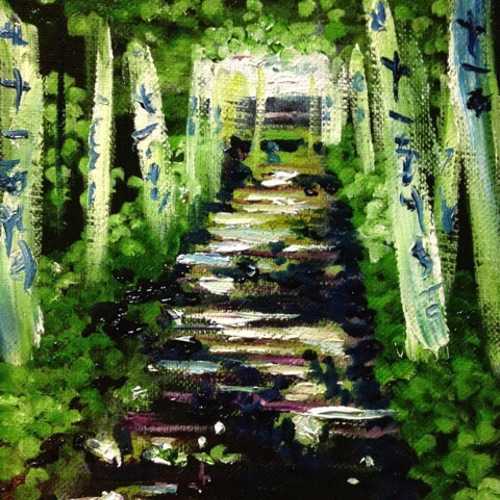 油絵 花の屋敷【A3】 絵画 HR 通販 11987262｜Creema(クリーマ)
