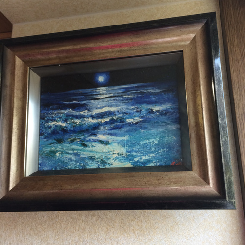 夜の海☆油絵 絵画 アトリエ風の通☆Etsuki Misu 通販 6564058 夜の海☆油絵 絵画 アトリエ風の通☆Etsuki Misu 通販 6564058