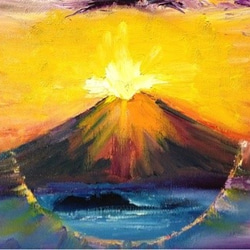 油絵 絵画 夕日の海【A3】 絵画 HR 通販 14064372｜Creema