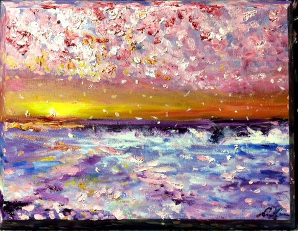さくら雲ー立体ー』油絵 絵画 アトリエ風の通☆Etsuki Misu 通販 さくら雲ー立体ー』油絵 絵画 アトリエ風の通☆Etsuki Misu 通販