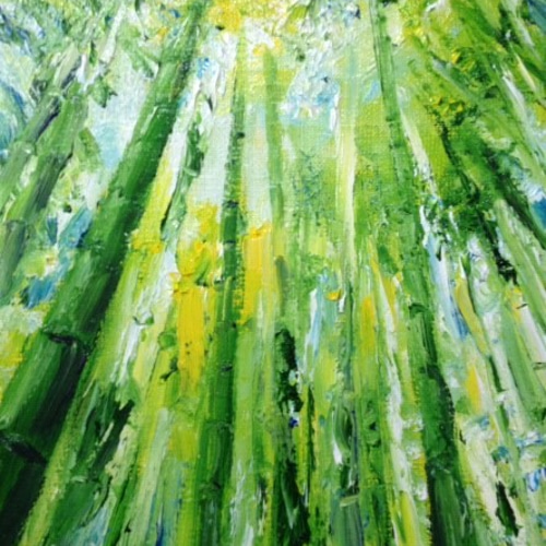 木霊』油絵 絵画 アトリエ風の通☆Etsuki Misu 通販 9894989