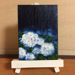 プチアート『夜の雨』油絵 その他インテリア雑貨 アトリエ風の通