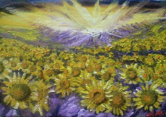 『太陽の子』油絵 1枚目の画像