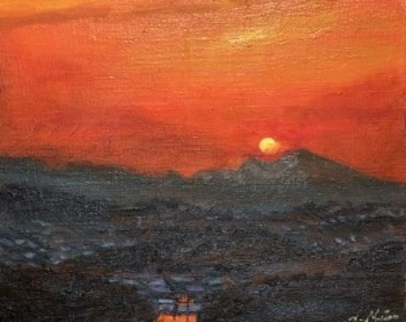 『夕焼け』油絵 1枚目の画像