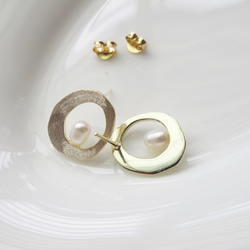 珍珠 x 925銀耳釘 【小雞蛋】 - 水晶耳環系列 第4張的照片