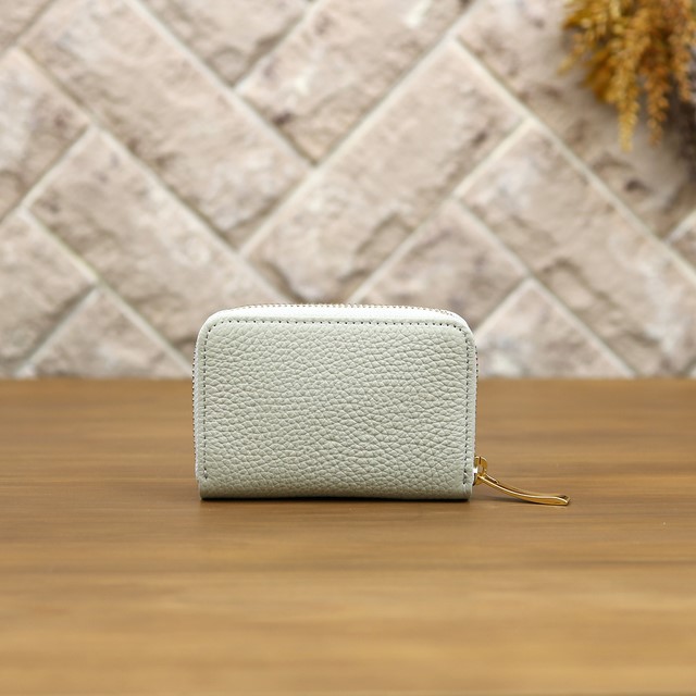 【アイスグレー】上品かつ高級感のある佇まいに仕上げた多機能に使えるマルチケース/ミニ財布【ユニセックス】