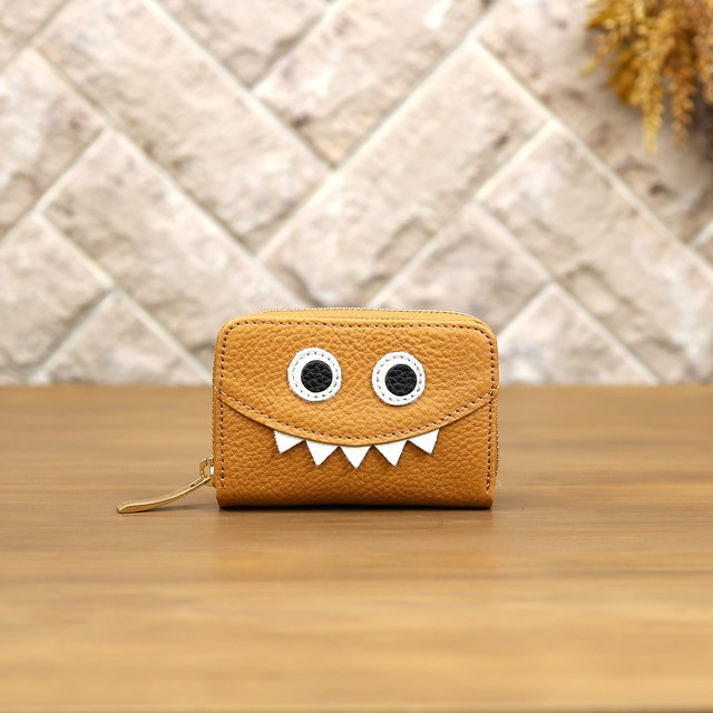 【キャメル】思わず誰かに見せたくなるモンスターマルチケース/ミニ財布/カードケース【モンスターver.】