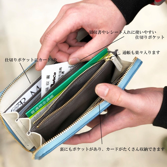 一等級ナイルクロコダイルレザーを使用したラウンド型長財布　「内装もフルレザー」 5枚目の画像