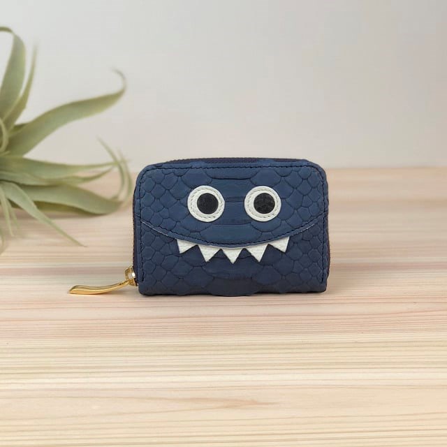 【パイソンオレンジ】ダイヤモンドパイソンレザー思わず誰かに見せたくなるモンスターマルチケース/ミニ財布【パイソン】