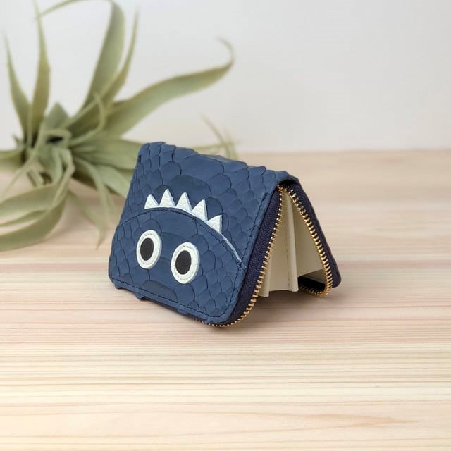 【パイソンオレンジ】ダイヤモンドパイソンレザー思わず誰かに見せたくなるモンスターマルチケース/ミニ財布【パイソン】