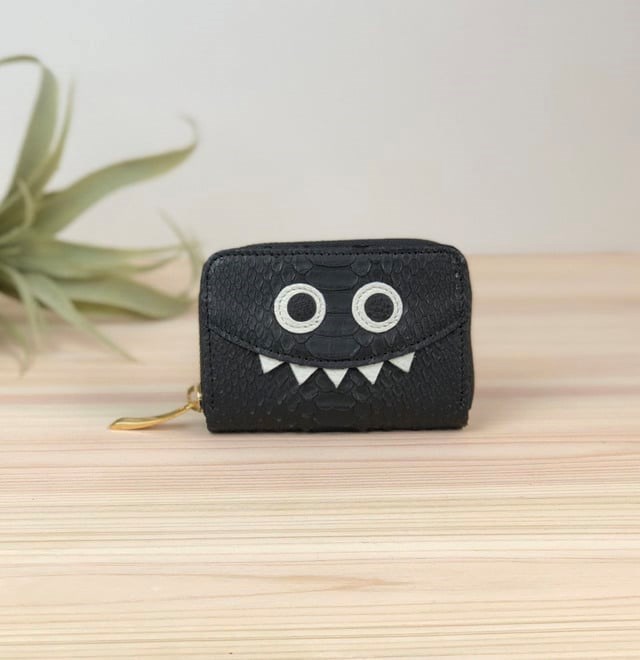 【パイソンブラック】ダイヤモンドパイソンレザー思わず誰かに見せたくなるモンスターマルチケース/ミニ財布【パイソン】