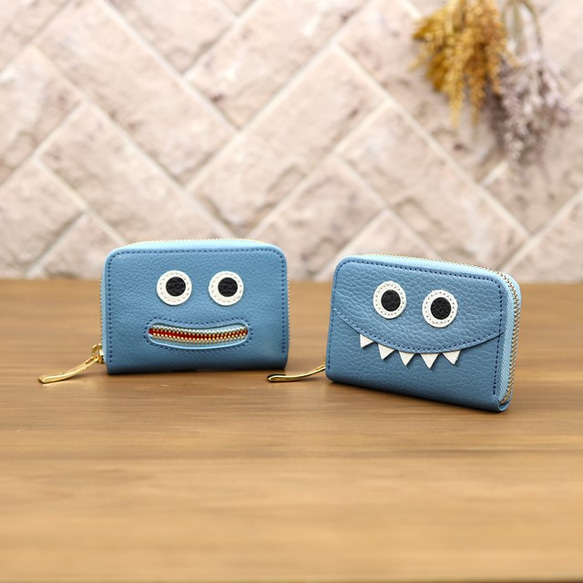 [藍色] 讓你微笑的 Monster 多用包/迷你錢包/卡包 [微笑版] 第3張的照片