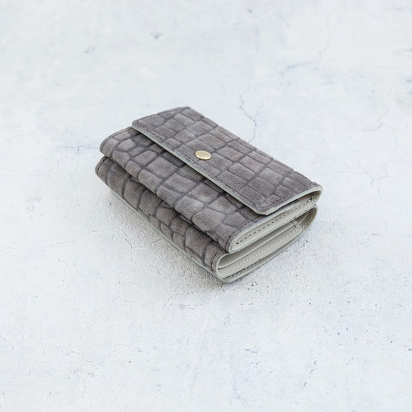 [Veloir Monster 迷你錢包/全 3 色] 想要向某人展示它/簡約可愛的緊湊型三折錢包 第2張的照片