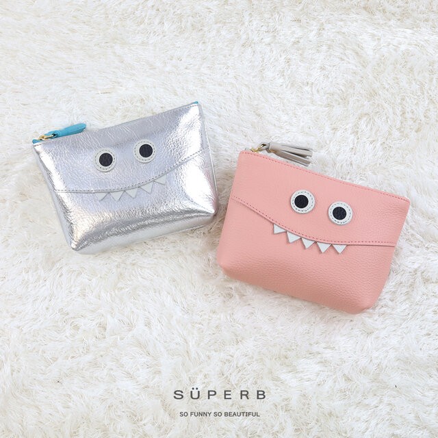 【底マチポーチSMALL/全22色】毎日の相棒♪定番/底マチ仕様のふっくらモンスターマルチポーチ【国産レザー】