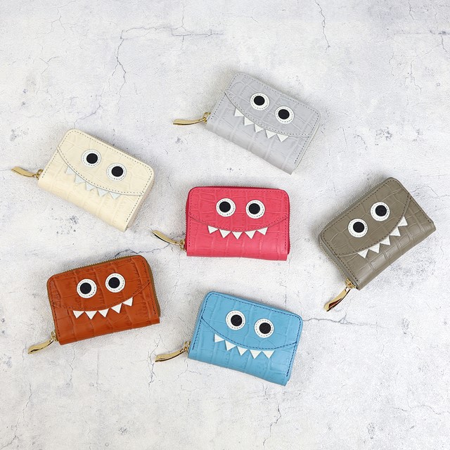 【全14色】クロコダイル型押しレザー/思わず誰かに見せたくなるモンスターマルチケース/ミニ財布【モンスターver.】 5,382円