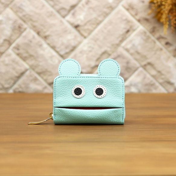 [淡藍色] 怪物多用包/迷你錢包/卡包，看似很難使用，但你會想要喜歡它 [Omimi ver.] 第1張的照片