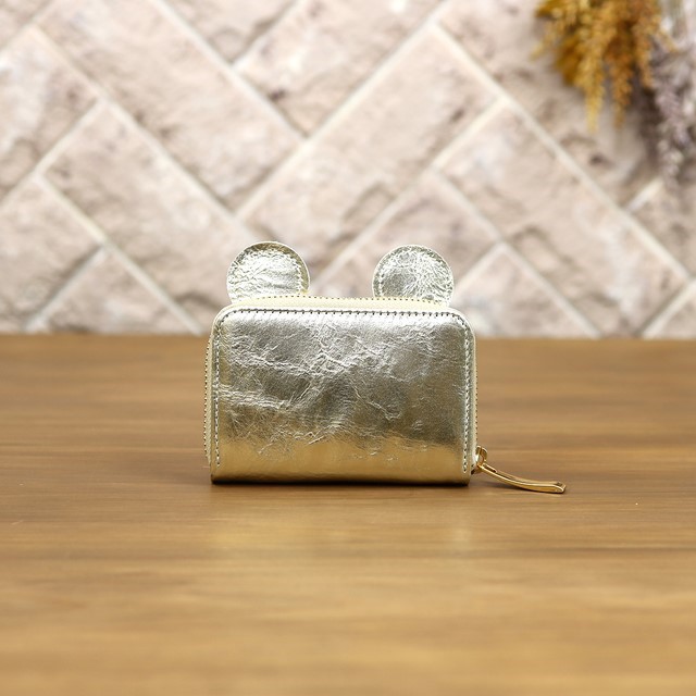 【ミラーゴールド】使いにくそうなのに愛用したくなるモンスターマルチケース/ミニ財布/カードケース【オミミver.】