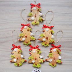 手作北歐風乾燥花裝飾聖誕樹＆麋鹿吊飾/聖誕樹裝飾/聖誕佈置（兩件一組）～ 第2張的照片