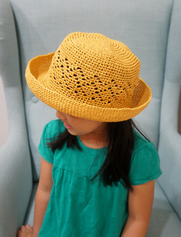手編みは、広い漁師の帽子に沿って簡単に歩きます（日よけの帽子/小さい顔の効果/日焼け止め/大人） 2枚目の画像
