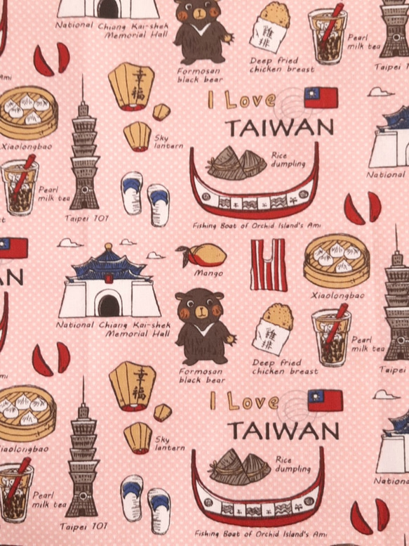 I Love Taiwan（I LoveTaiwan）。台湾の特徴的なパターン手作りのヘッドバンド/クロスヘッドバンド/ワイドヘ 5枚目の画像