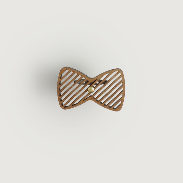 brooch stripe ribbon / ストライプリボンブローチ 1枚目の画像