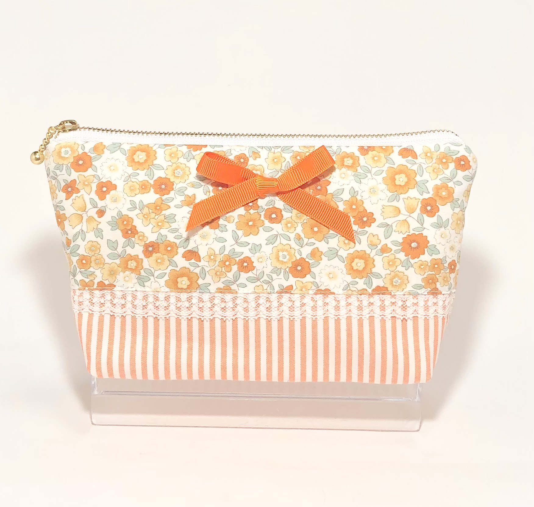 Agogopresbyhospital - リボン花柄ポーチ 《お値下げ中》 