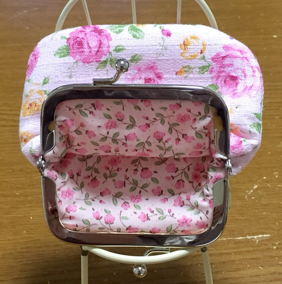 花柄がま口財布 3枚目の画像