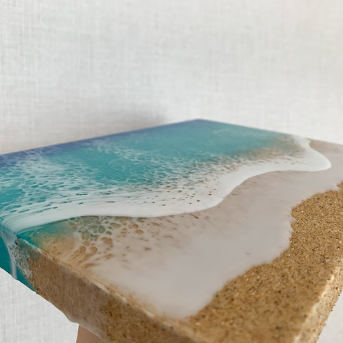 海のレジンアート②✳︎ラメあり2層仕上げ天然砂 その他アート