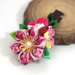 [鋁飾布裳兔]和風細工緞帶頭花系列-SE201-花團錦簇-粉紅款 第1張的照片