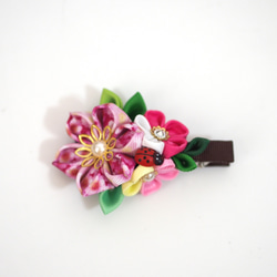 [鋁飾布裳兔]和風細工緞帶頭花系列-SE201-花團錦簇-粉紅款 第3張的照片