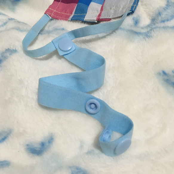 鋁飾布裳兔-口罩彈性延長帶 耳朵救星 粉藍色 第1張的照片