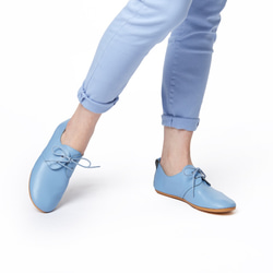 We Love Derby-Leather Women Shoes-SkyBlue 3枚目の画像