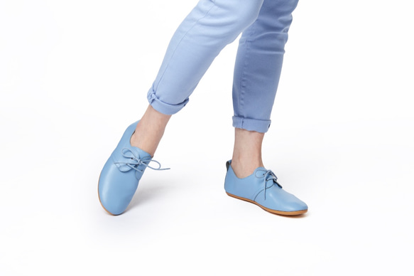 We Love Derby-Leather Women Shoes-SkyBlue 3枚目の画像