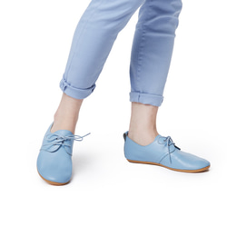 We Love Derby-Leather Women Shoes-SkyBlue 4枚目の画像